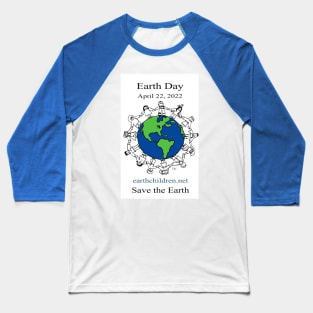 earthchildren Earth Day 2023 Logo 2 Baseball T-Shirt